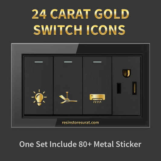 GOLD SWITCH BOARD STICKERS – 100/200 PCS